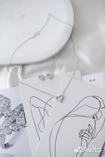 Серебрянный комплект Сердце