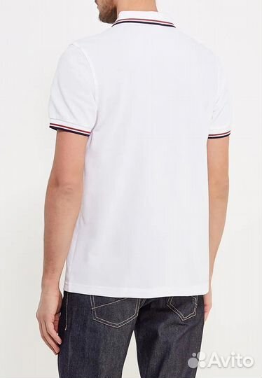 Мужское поло Fred Perry red stripes 2 белое