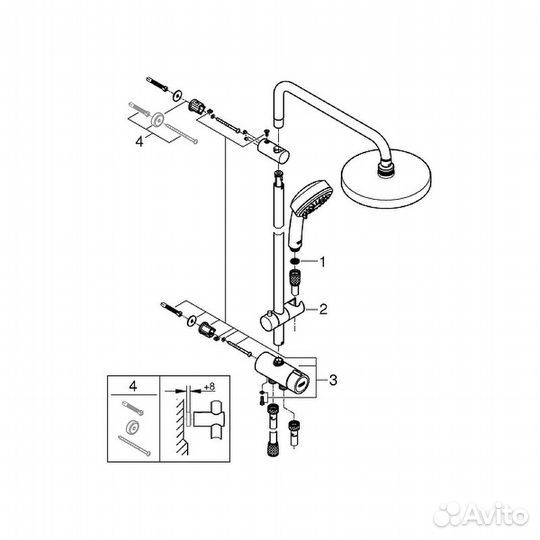 Душевая система Grohe Tempesta Cosmopolitan 27394