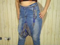 Зуавы(шаровары) джинсовые бохо