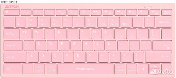 FBX51C pink, Клавиатура A4Tech Fstyler FBX51C Беспро