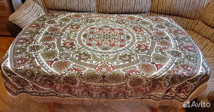 Скатерть винтаж с бахромой 1950-е