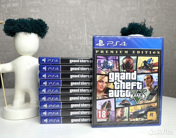 GTA 5 premium edition ps4 новый диск