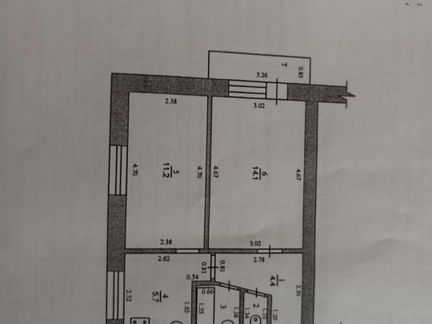 2-к. квартира, 40 м², 5/5 эт.