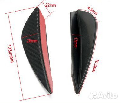 Элерон на передний бампер универсальный (карбон)
