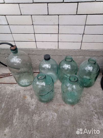 Бутылка стеклянная 20 литров,10 литров