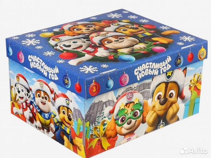 Коробка новогодняя Щенячий патруль новая