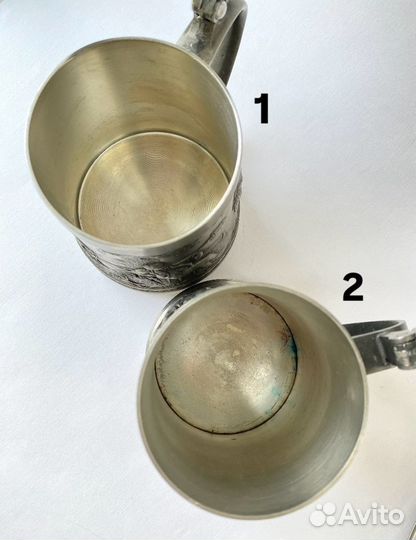 Пивная кружка олово винтаж Германия