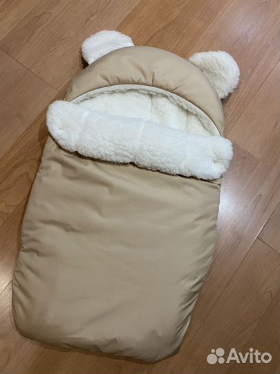 Комплект на выписку зимний конверт+комбинезон