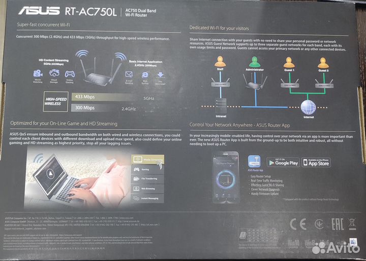 Wi-Fi роутер asus RT-AC750L