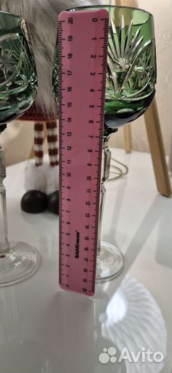 Винтажные бокалы цветной хрусталь