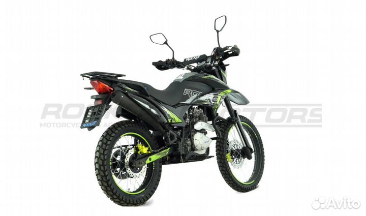 Мотоцикл эндуро rockot XR250 черный/зеленый, 21/1