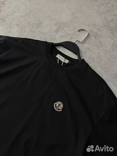 Футболка Moncler черный хлопок