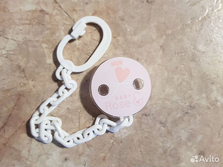 Держатель для пустышки nuk baby rose