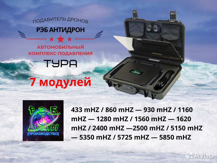 Рэб Антидрон подавитель дронов Тура (7 модулей)