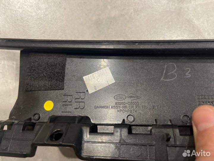 Накладка двери задняя правая Kia Sorento Prime UM