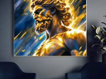 Современная картина маслом на холсте Зевс портрет