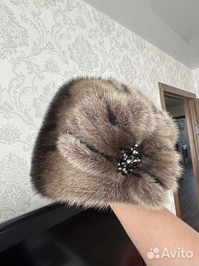 Новая зимняя шапка 58-59. Натуральная шиншилла