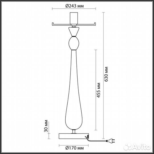 Настольная лампа Odeon Light 4868/1T