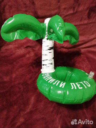 Подстаканник надувной, берёза, пальма