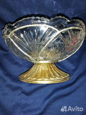 Хрустальная конфетница 60 годов