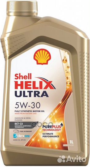 Масло Shell Helix Ultra ECT C3 5W30 синтетическ