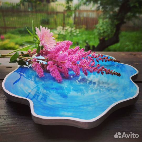 Поднос, подставка из эпоксидной смолы