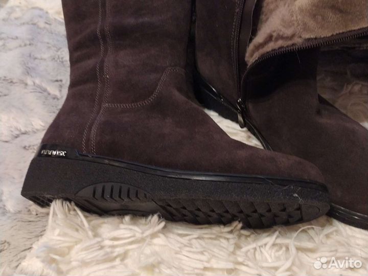 Сапоги зимние женские замшевые 39