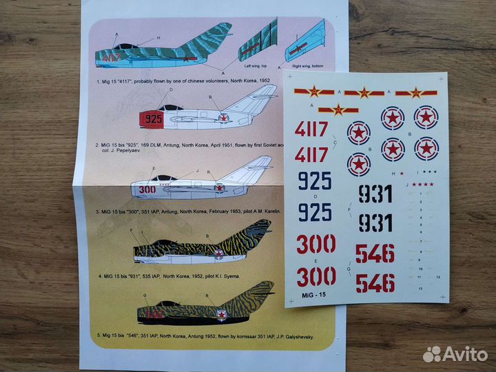 Декаль на Миг-15