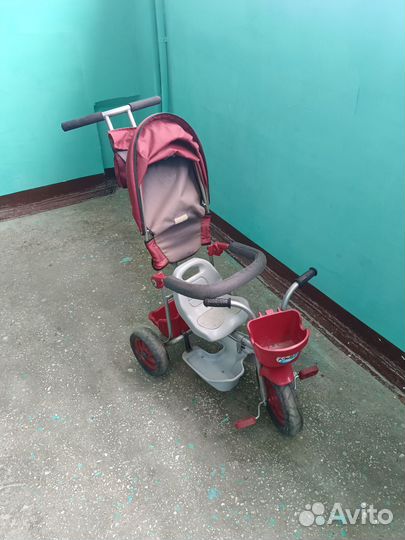 Детский велосипед с родительской ручкой