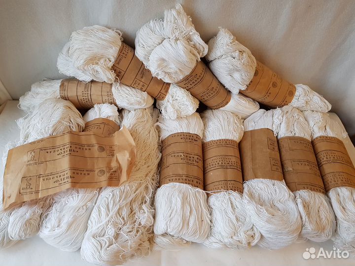 Нитки хлопок белые 