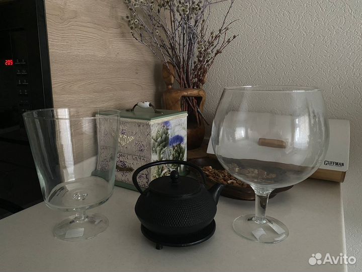 Большие вазы-рюмки интерьерные