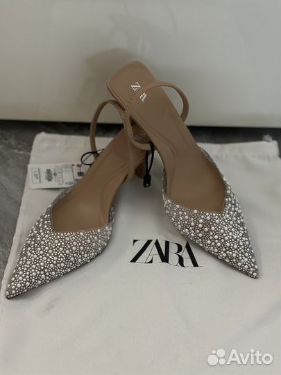 Мюли Zara босоножки 38 с камнями