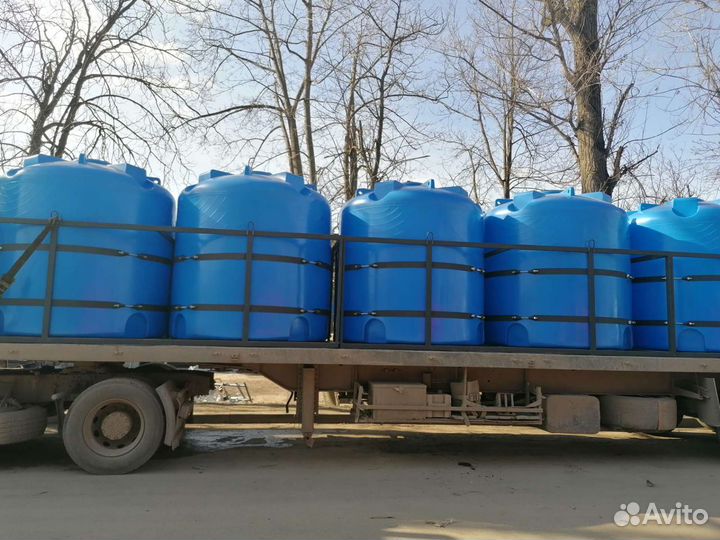 Ёмкость пластиковая в обрешетке