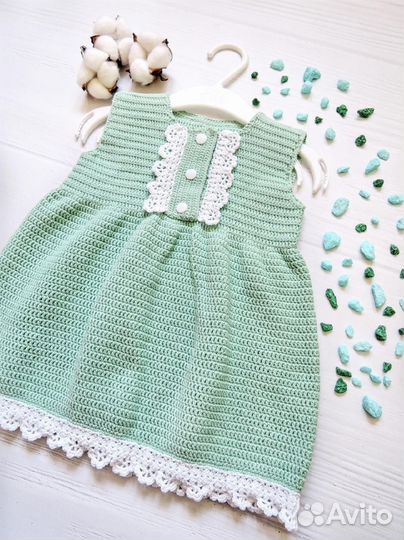 Вязаное платье на девочку