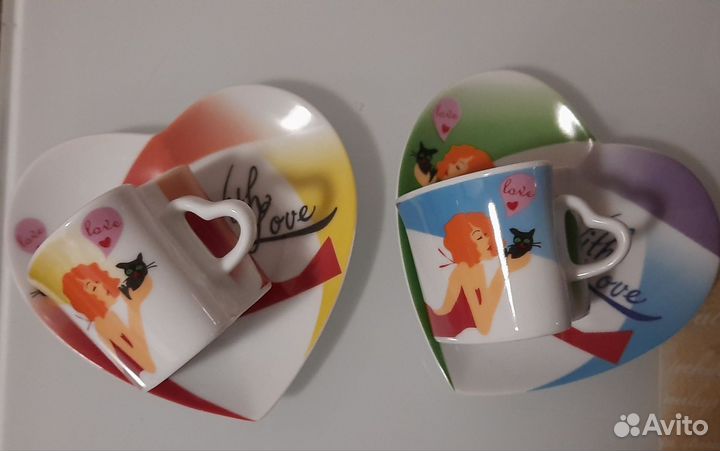 Чашка с блюдцем кофейная 2 пары