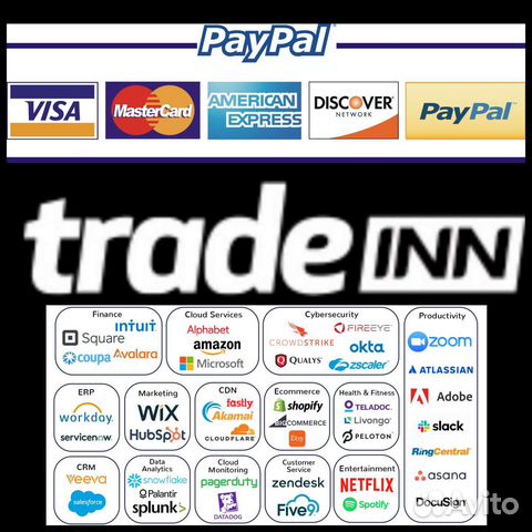 Оплата Paypal Visa MasterCard Tradeinn зарубежные