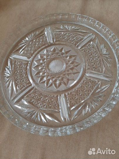 Посуда хрусталь стекло рюмки поднос, салатник