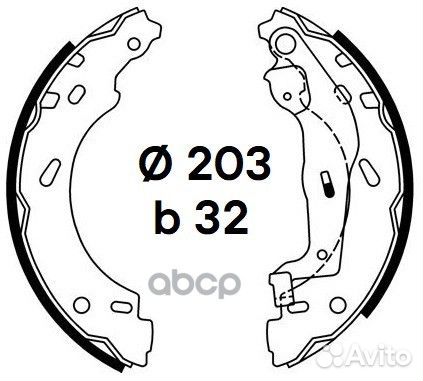 Колодки тормозные барабанные зад SMART ForTwo