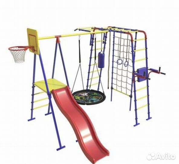 Новая уличная детская площадка. Уличные качели