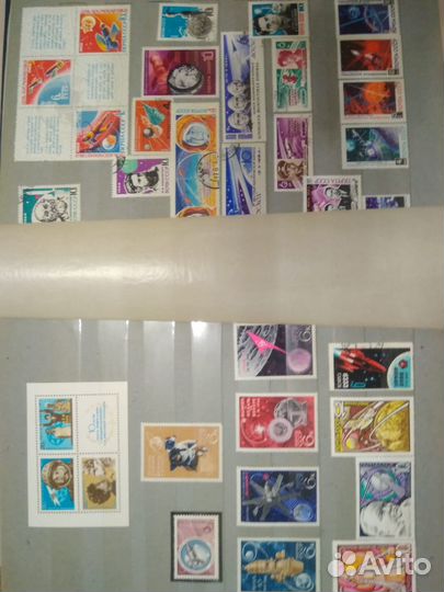 Альбом с марками СССР. Космос. Лодки. Революция. Л