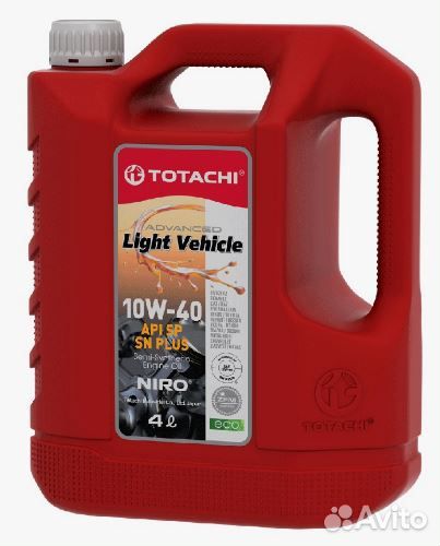 Масло моторное 10w40 Totachi Niro LV п/с. 4л