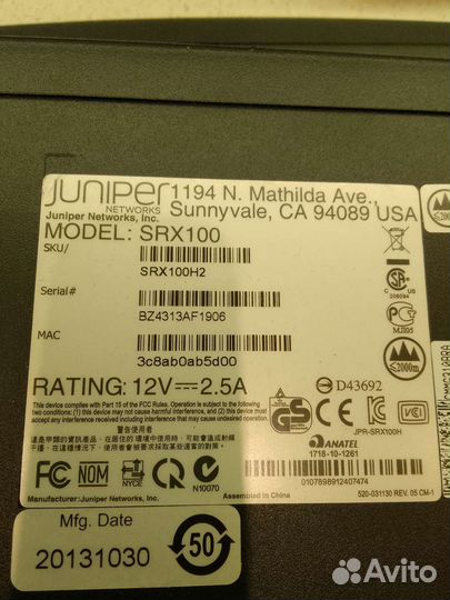 Маршрутизатор juniper networks