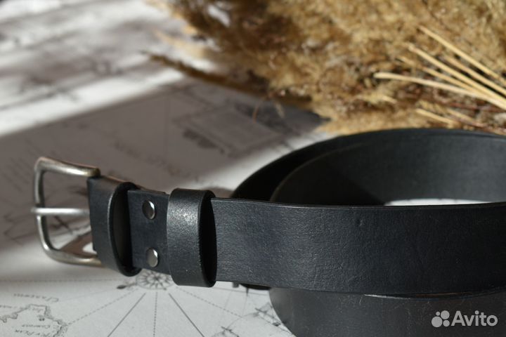 Ремень мужской кожаный ручной работы