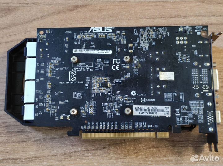 Видеокарта Asus 750 ti 2 Гб gddr5