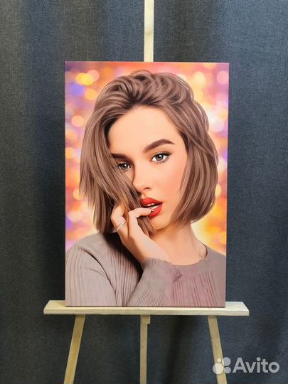 Потрет по фото / картина на холсте на заказ