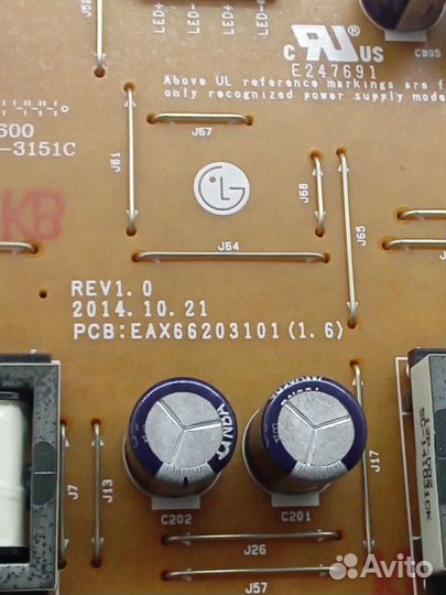 Блок питания EAX66203101(1.6) телевизора LG