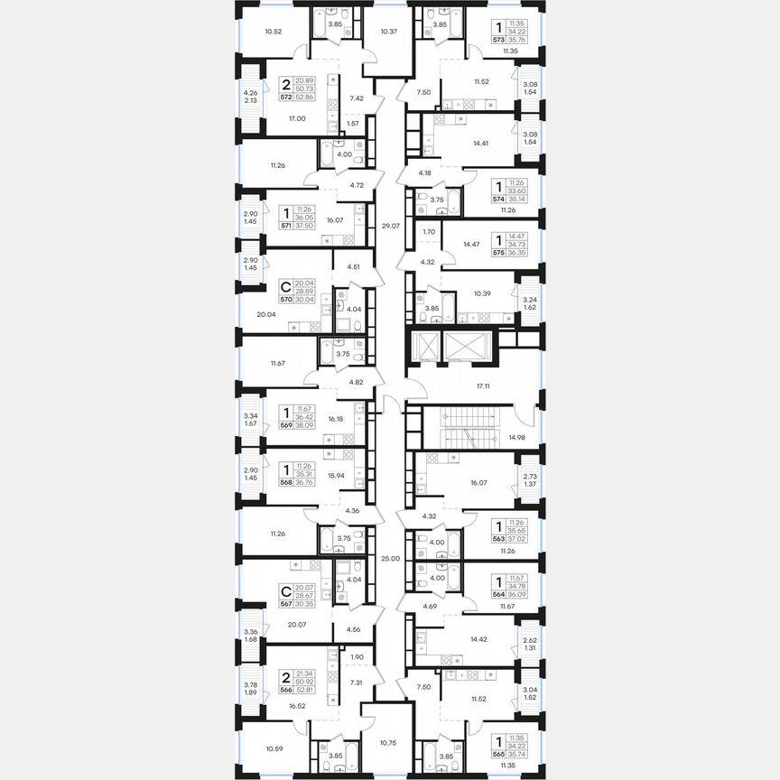 1-к. квартира, 37,5 м², 7/15 эт.