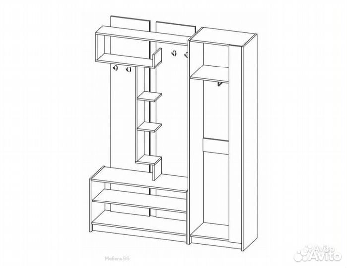 Прихожая базовый модуль Марица ясень шимо