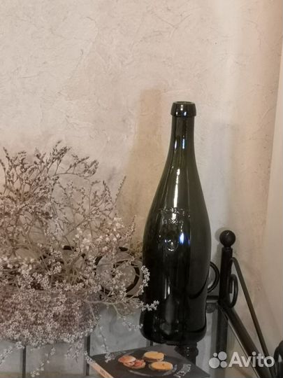 Бутылка стеклянная оливковая tosti 1820 (декор)